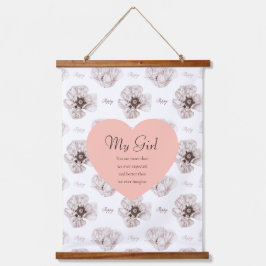 Tapiz Con Marco De Madera Flor ilustrada con amapola