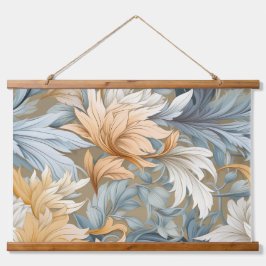 Tapiz Con Marco De Madera Flora glacial Sinfonía Invierno Botánico