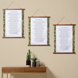 Tapiz Con Marco De Madera Florecer Celta