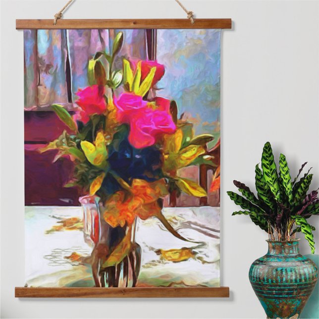 Tapiz Con Marco De Madera Flores de amor PM0001 (Subido por el creador)