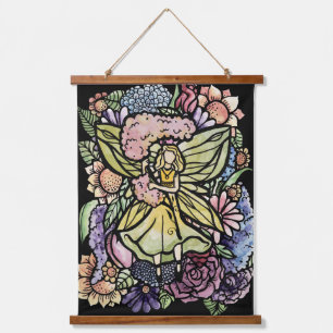Tapiz Con Marco De Madera Flower Fairy Garden Hyacinth Fairies Gardener
