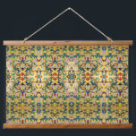 Tapiz Con Marco De Madera Flower Market Vintage Yellow Wildflower Botanical<br><div class="desc">Retro Minton Tile Diseño geométrico floral en amarillo</div>