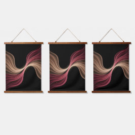Tapiz Con Marco De Madera Flujo Eterno de Amor — Arte Romántico Abstracto