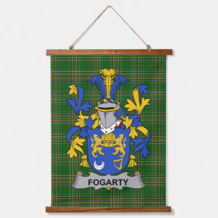 Tapiz Con Marco De Madera Fogarty irlandesa o O_Fogarty Coat of Arms Family