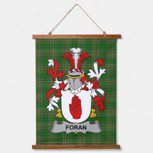 Tapiz Con Marco De Madera Foran irlandés o O_Foran escudo de armas familiar