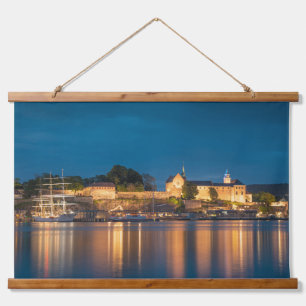Tapiz Con Marco De Madera Fortaleza de Oslo Akershus de Noruega