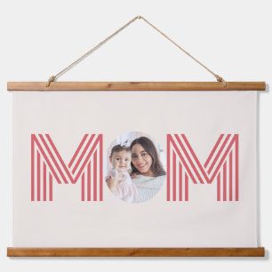 Tapiz Con Marco De Madera Foto de mamá: regalo de Día de la Madre moderno mí