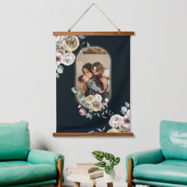 Tapiz Con Marco De Madera Foto de marco floral personalizada