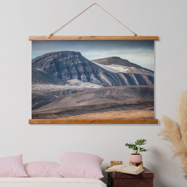 Tapiz Con Marco De Madera Foto de Spitsbergen Landscape (Dormitorio)