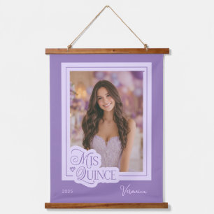 Tapiz Con Marco De Madera Foto Lavender Mis Quince Quinceañera