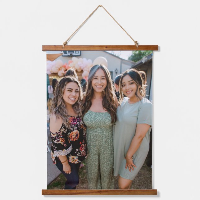 Tapiz Con Marco De Madera Foto personalizado (Anverso)
