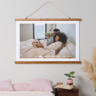 Tapiz Con Marco De Madera Foto y texto personalizados