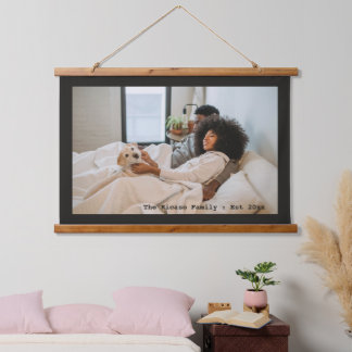 Tapiz Con Marco De Madera Foto y texto personalizados
