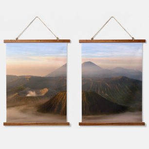 Tapiz Con Marco De Madera Fotografía de la montaña Volcano