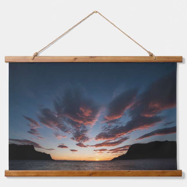 Tapiz Con Marco De Madera Fotografía paisajística de Escandinavia (Anverso )
