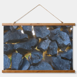 Tapiz Con Marco De Madera Fotografía rusa en pared de piedra croata