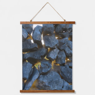 Tapiz Con Marco De Madera Fotografía rusa en pared de piedra croata