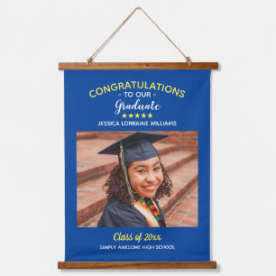 Tapiz Con Marco De Madera Fotos del Personalizado de Graduación de Graduados