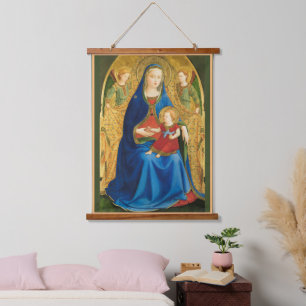 Tapiz Con Marco De Madera Fra Angelico Virgen del granado
