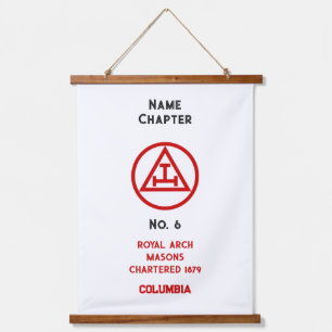 Tapiz Con Marco De Madera Freemasonías del Arco Real