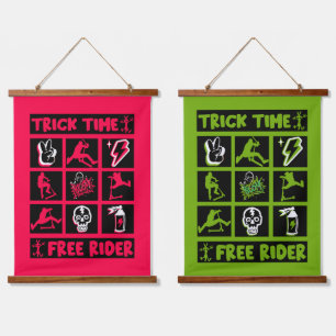 Tapiz Con Marco De Madera Freestyle Trick Scooter