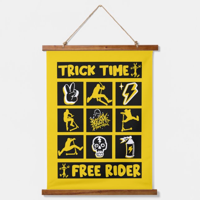 Tapiz Con Marco De Madera Freestyle Trick Scooter (Anverso)