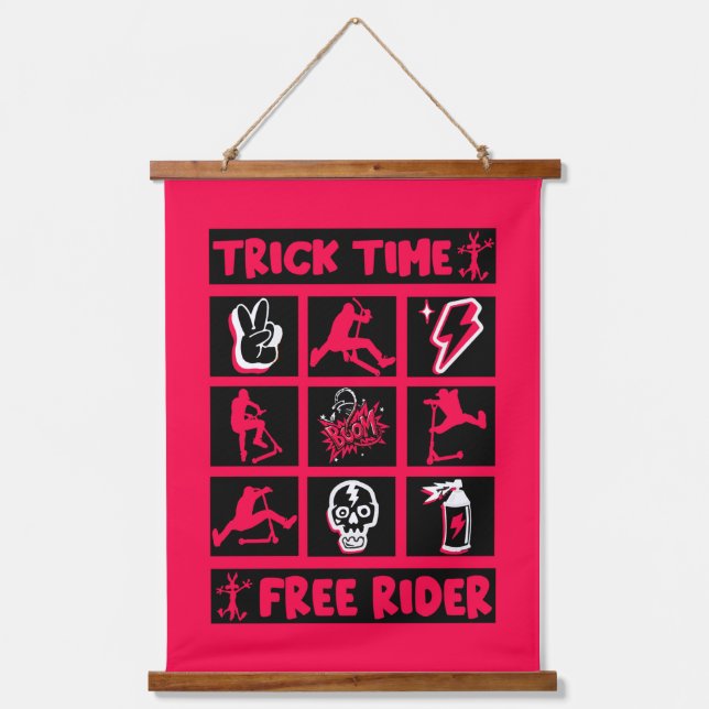 Tapiz Con Marco De Madera Freestyle Trick Scooter (Anverso)