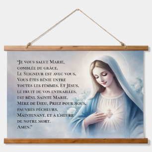 Tapiz Con Marco De Madera French Hail Mary