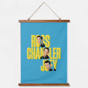 Tapiz Con Marco De Madera FRIENDS™ Ross, Chandler y Joey