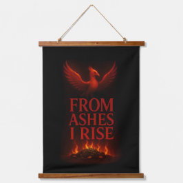 Tapiz Con Marco De Madera From Ashes I Rise – Phoenix Rebirth Motivational