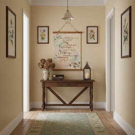 Tapiz Con Marco De Madera Fruta del espíritu