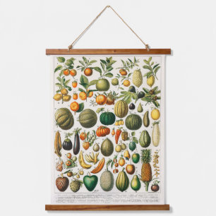 Tapiz Con Marco De Madera Frutas y hortalizas