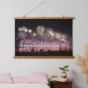 Tapiz Con Marco De Madera Fuegos artificiales