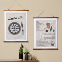 Tapiz Con Marco De Madera Fun Kimchi Dumpling Recipe Korean Food