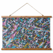 Funky Splatter Art on Black