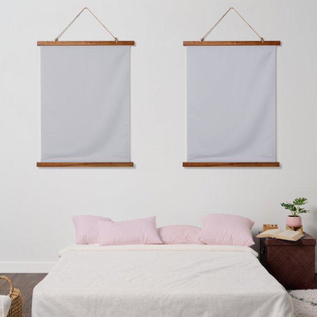 Tapiz Con Marco De Madera Geométrico Gris Pálido Suave (Dormitorio)