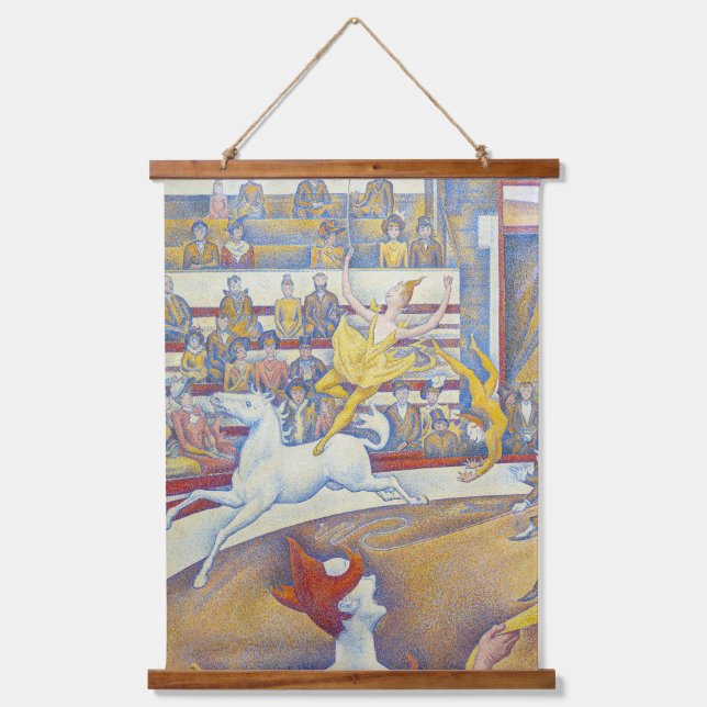 Tapiz Con Marco De Madera Georges Seurat - El circo (Anverso)