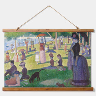 Tapiz Con Marco De Madera Georges Seurat - Un domingo en La Grande Jatte