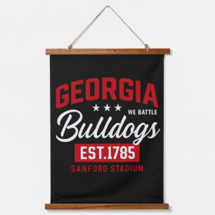 Tapiz Con Marco De Madera Georgia  Vintage Stadium Banner   Collegia