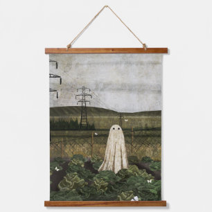 Tapiz Con Marco De Madera Ghosts de parches de col