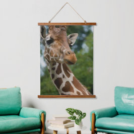 Tapiz Con Marco De Madera Giraffe Lovers Art