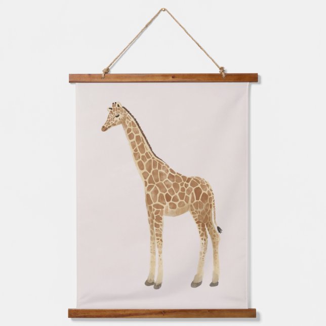 Tapiz Con Marco De Madera Giraffe Nursery Art Tapestry (Anverso)