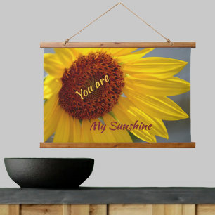 Tapiz Con Marco De Madera Girasol Floral Mi Sol Fotográfico