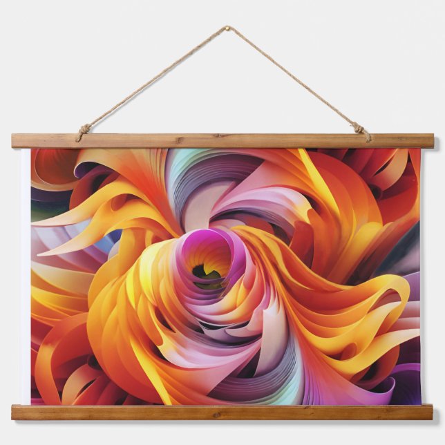 Tapiz Con Marco De Madera Giro y giros (Anverso )