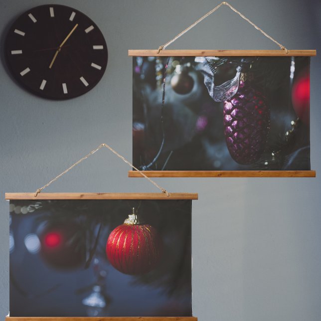 Tapiz Con Marco De Madera Glamour oscuro adornos navideños (Subido por el creador)