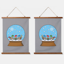 Globe de nieve con tres búhos de gnomo