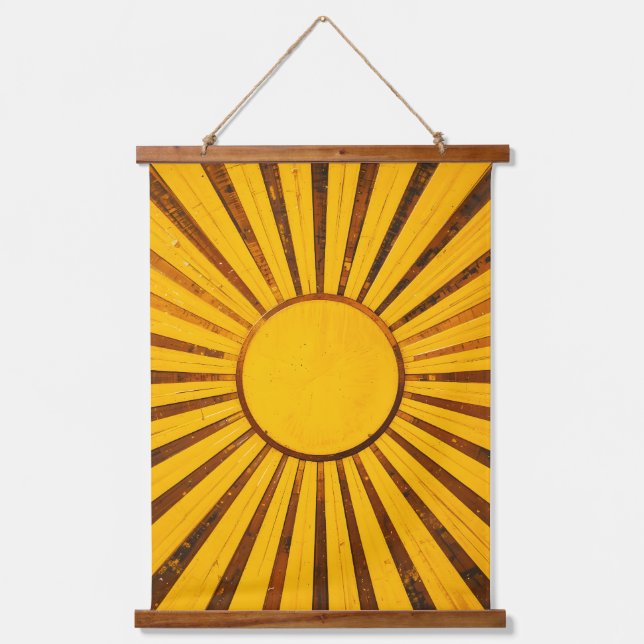 Tapiz Con Marco De Madera Golden Sunburst (Anverso)