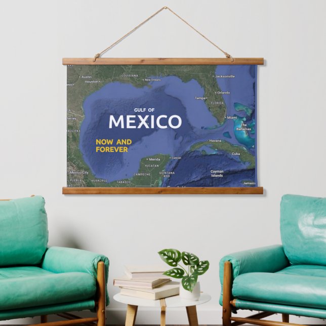 Tapiz Con Marco De Madera Golfo de México (Sala de estar)