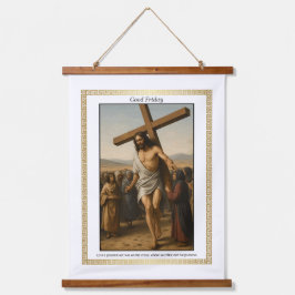 Tapiz Con Marco De Madera Good Friday Scriptural Tapestries