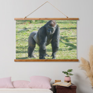 Tapiz Con Marco De Madera Gorilla Lope muestra un marco potente